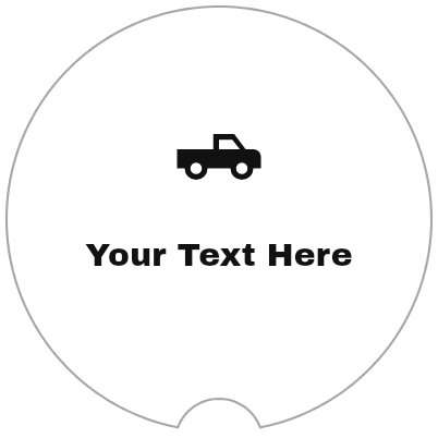Personalized Car Coasters, with a sample design